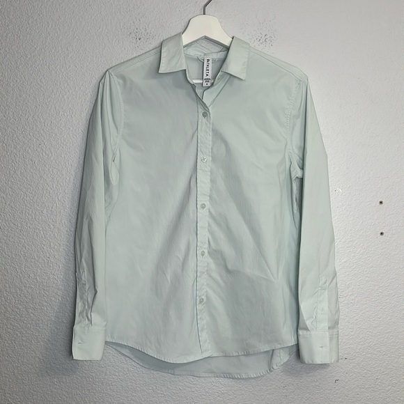 Athleta Womens Size Small Mint Green Long Sleeve Button Down - Picture 1 of 9